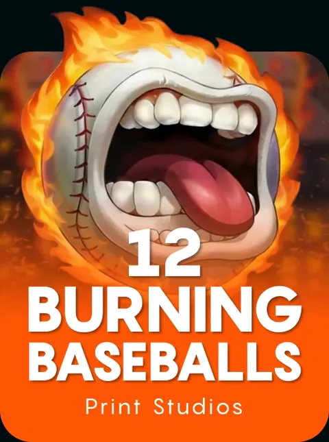 12 Burning Baseballs